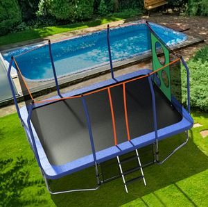 Trampolines de fabrication industrielle, enclos <span class=keywords><strong>pour</strong></span> <span class=keywords><strong>trampoline</strong></span> carré, <span class=keywords><strong>trampoline</strong></span> d'extérieur avec filet de sécurité - Product Image 2