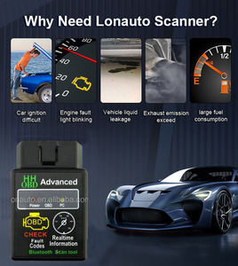 Elm327 cho Bluetooth 2.0 tiên tiến OBDII tự động chẩn đoán Máy quét hỗ trợ HH <span class=keywords><strong>OBD</strong></span> giao thức V1.5 đọc mã cho xe ô tô - Product Image 4