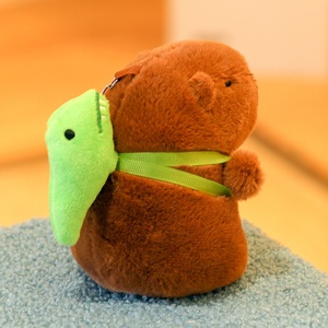 ตุ๊กตาคาปิบาร่าน่ารักแบบใหม่ จี้ห้อยกระเป๋า พวงกุญแจ ตุ๊กตาของเล่นขนาดเล็ก บรรจุใยฝ้าย PP สำหรับเด็กอายุ 14 ปีขึ้นไป ขายส่ง - Product Image 6