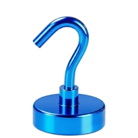 Crochets magnétiques en métal robustes de 85 lb, aimants de porte pour réfrigérateur, pour salle de classe, plage, cuisine, usage domestique, bleu