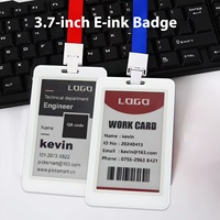 Picksmart 3.7 Inch Layar Elektronik Putih Smart Page Flip Shelf Label Isi Ulang EAS Epaper Plastik ABS 180 2.4GHz Kantor