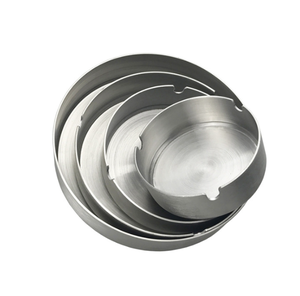 Cendrier rond en acier inoxydable personnalisé DFA1210, plaque en métal, logo personnalisé par laser ou impression sur soie - Product Image 4