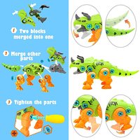 Takara — jouets de Construction de dinosaure pour enfants, ensemble de jouets pour garçons et filles, avec perceuse électrique, Kit de jeu de Construction
