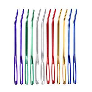 Lot de 2 aiguilles à tricoter à gros chas et à pointe émoussée pour la couture à la main, le tissage, le crochet et les loisirs créatifs - Product Image 1