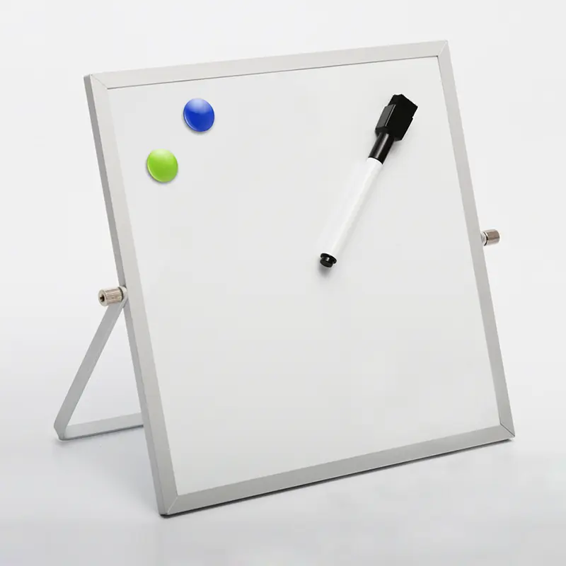 Benutzer definierte Kinder Magnetic Dry Erase Schreibtisch Aluminium gerahmt Mini School Whiteboard Holz 10x10 Zoll Desktop Whiteboard