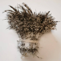 Plumes de coq grizzly en gros, grises, couleur chinchilla, en guirlande, pour la fabrication de mouches de pêche à la mouche, fournitures d'artisanat en vrac