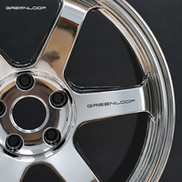 GREENLOOP Maining Forged Chrome Te37 Ultra Saga SL 6061-T6 Velg Tempa dari Paduan Aluminium