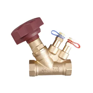 Manual Static Control Pressure Flow Balancing Valves Suppliers with Flow Water Brass General 3 Way Control Valve 3 Years 1.6 Mpa