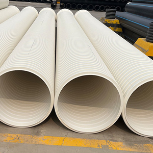 Tubo Corrugado de <span class=keywords><strong>PVC</strong></span> de Doble Pared de Alta Resistencia, Pared Interior Lisa, <span class=keywords><strong>Tubería</strong></span> de <span class=keywords><strong>Alcantarillado</strong></span> <span class=keywords><strong>para</strong></span> Trabajos de Drenaje Subterráneo - Product Image 6
