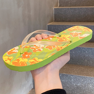 Nouvelles tongs pour femmes en PVC imperméable antidérapant pour l'été avec des motifs de soleil et de fleurs - Product Image 5