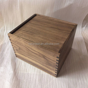 Dark Wood Display Case <strong>Wedding</strong> <strong>Card</strong> <strong>Box</strong> Chest Black Walnut Storage <strong>Box</strong> with Slide Top for Home Office Table Organizer - Product Image 3