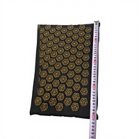 Tapis et coussin de yoga en coton noir pour la pression sur les points d'acupuncture, pour soulager les douleurs dorsales et cervicales à domicile, pliable, léger et compact TENGXIANG