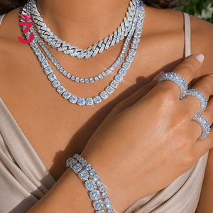 Collana Tennis Iced Out di Alta Qualità in Argento Sterling 925 con Diamanti Moissanite VVS da 2mm-6.5mm, Supera il Test del Diamante - Product Image 2