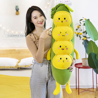 Coussins en forme de pois multi-tailles en coton PP, super doux, jouets en peluche, cadeaux pour machines à pinces, pour enfants et couples, vente en gros très prisée