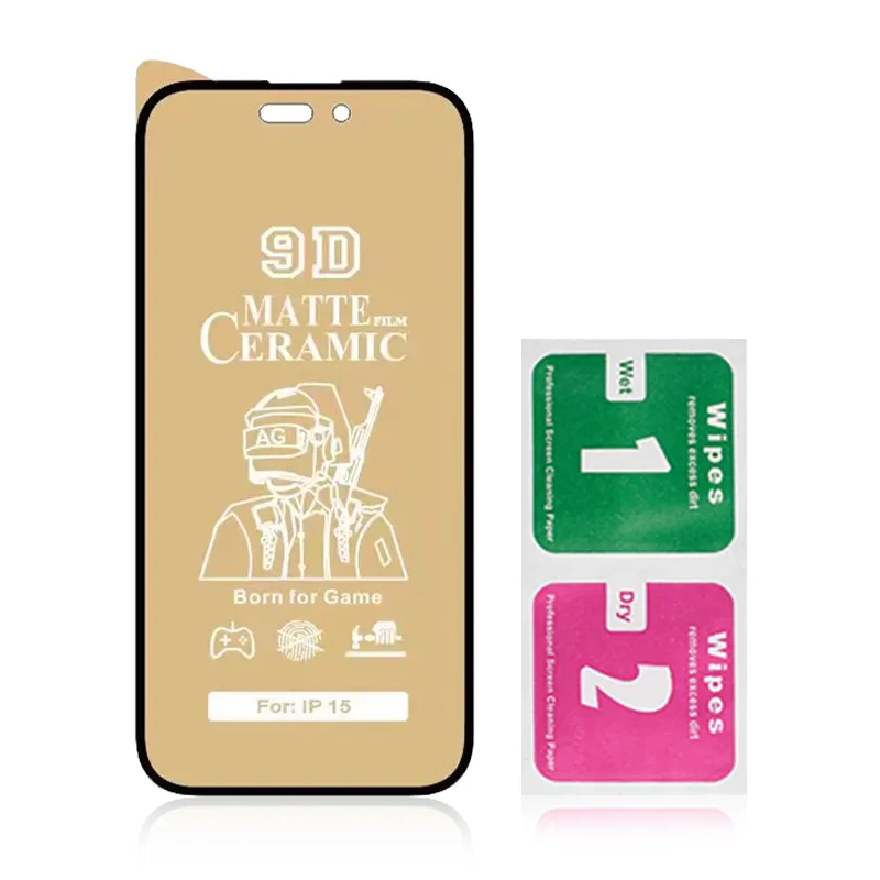 HYTO For Iphone 15 Pro Max Screen Protector 9d Ceramics Matte Full Glue Glass Clear Screen Protector De Pantalla Para Celular