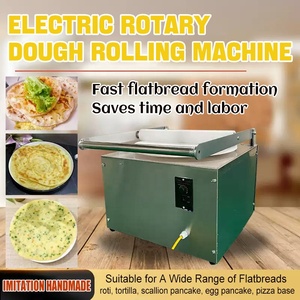 Máy cán bột làm bánh <span class=keywords><strong>roti</strong></span>, bánh pizza điện 40cm giá rẻ, mô phỏng thủ công, dùng cho quán ăn - Product Image 5