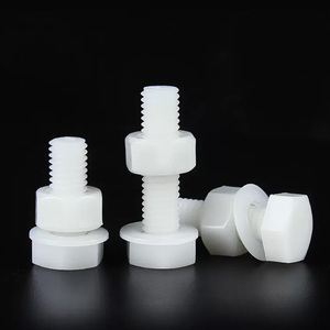 Din933 PA66 Nylon hình lục giác vít Nut M3-M12 nhựa Hex đầu bu lông Hạt máy giặt hệ thống số liệu lớp 4 màu đen/Đồng bằng kết thúc - Product Image 4