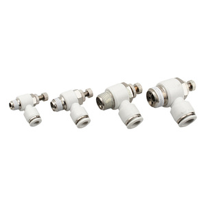 Conector de Tubo de Aire Neumático Ajustable Liyuan SL8-02, Válvula Reguladora de Velocidad, Material de Cobre, Piezas Neumáticas - Product Image 1