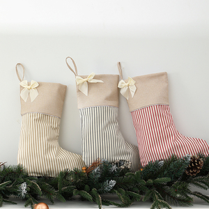 <strong>Wholesale</strong> Linen <strong>Christmas</strong> Socks Luxury Customized Fireplace Decoration Gift Sublimation Xmas <strong>Christmas</strong> <strong>Stockings</strong> for Embroidery - Product Image 4