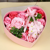Zeepbloemen Hartvormige Doos 2026 Valentijnsdag Moederdag Cadeau Zeepbloemen Doos Cadeausets
