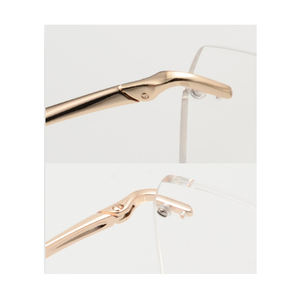 Gafas de Negocios Unisex Modernas T090W, Gafas Ópticas Cuadradas sin Montura Natural, Titanio Puro, 4 Colores - Product Image 5