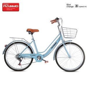 Bicicletta Classica da Città per Donna, Monovelocità, in Acciaio al Carbonio, con Sedile Posteriore e Cestino, Stile Urbano per Adulti - Product Image 4