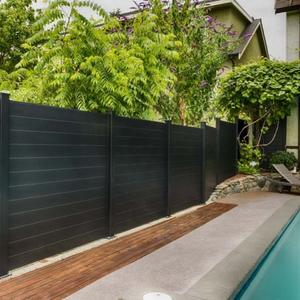 Valla de Privacidad Horizontal de Aluminio Negro de 6 Pies con Relieve y Modelado 3D, en Oferta - Product Image 5