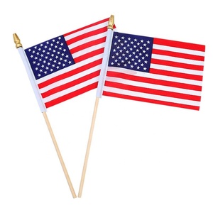 Hot Bán 4X6 Inch Cầm Tay Nhỏ USA Cờ Với Cực Bằng Gỗ Và Goden <span class=keywords><strong>Top</strong></span> <span class=keywords><strong>Hat</strong></span> Cho Đảng Trang Trí Nguồn Cung Cấp - Product Image 5