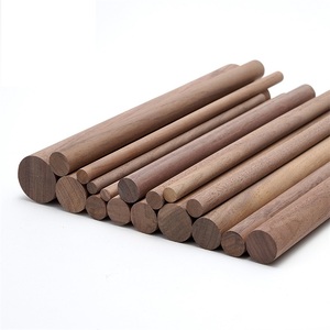 Varillas redondas de <span class=keywords><strong>madera</strong></span> de nogal negro, varillas de <span class=keywords><strong>madera</strong></span> maciza personalizadas, diferentes tamaños - Product Image 3