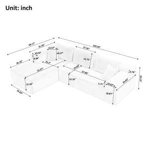 Sofá Seccional Modular Moderno en Forma de L, Tapizado en Tela, Resistente, de 3 Plazas, con 2 Cojines Decorativos, Ideal para Apartamentos y Villas - Product Image 6