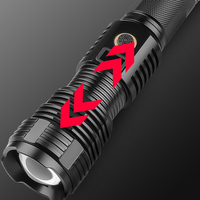 Lampes de poche tactiques portables haute puissance XHP70.2 LED 5 modes Zoomable Power Bank Type C USB lampes de poche rechargeables