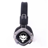 F8B Ensemble d'écouteurs Disco silencieux sans fil Disco Led Clignotant Casque avec 1 émetteur Distance de 500m