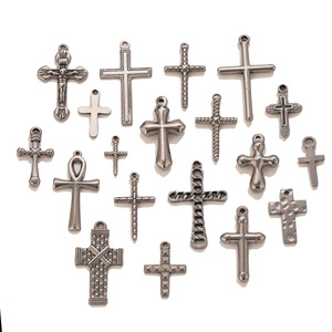 Pingente Cruz Crucifixo de Aço Inoxidável Estilo Punk para Correntes Grossas DIY, Componentes de Joias para Colares Góticos Streetwear - Product Image 5
