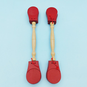 Castagnettes en bois à double extrémité pour enfants, instruments de rythme, claquettes pour enfants, vente en gros, instrument de percussion Orff - Product Image 3