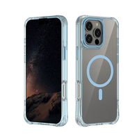 Super Anti-goutte Aimant HD Clair Cas Charge Sans Fil Dur Clair Téléphone étui pour iPhone 16/15/14 Attachement Magnétique