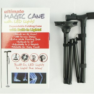 Ultimate <b>Magic</b> Cane With Led Lights Adjustable Folding Walking Stick For Elderly And Outdoor Use - Product Image 1