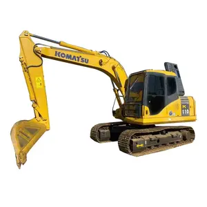 Çok İşlevli orijinal paletli ekskavatör Komatsu PC 110 satılık 11ton Mini PC110 ekskavatör kullanılır