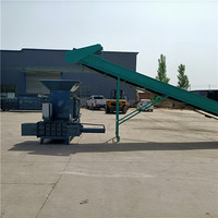 Presse à balles carrées à double cylindre à moteur électrique, installation fixe, hydraulique, haute productivité pour la paille et le foin destinés à l'alimentation animale