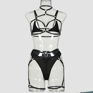 Lingerie sensuale tagliato fuori reggiseno Sissy Bilizna Set fantasia bendaggio Bilizna Set bambole bambino vestito erotico - Product Image 5