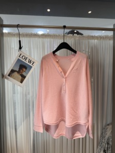 Phụ Nữ Của 100% Tinh Khiết Cashmere Động Vật Giản Dị In Áo Len Dệt Kim Hàng Đầu Mềm Lỏng Cong Đáy Dài V Thiết Kế Cổ Mùa Thu Mùa Đông - Product Image 3