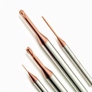 Fraise à micro-fraisage en carbure de tungstène HRC68, haute précision, 2 flûtes, support personnalisé ODM OEM, revêtement AlTin, petit diamètre, bout rond - Product Image 3