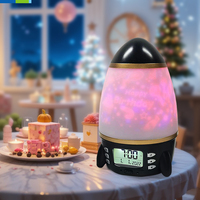Veilleuse LED rechargeable pour chambre à coucher avec contrôle intelligent Matériau PC Batterie au lithium intégrée Alarme Utilisation Horloge Affichage
