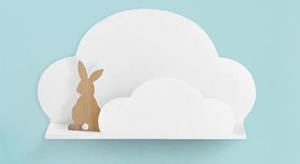 Camera dei bambini Scuola Materna Del Bambino Della Decorazione Della Parete Appeso Nube Ripiani in legno - Product Image 2