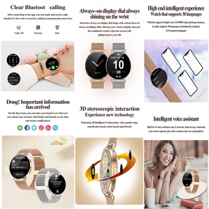 Đồng hồ thông minh thời trang quý bà Đồng hồ thông minh sang trọng H06 Đẹp 3D UI thể dục giấc ngủ kinh doanh sức khỏe BT gọi điện thoại nói chuyện H06 - Product Image 5