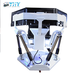 เครื่องเกมแข่งรถ <span class=keywords><strong>VR</strong></span> แบบ 2 ผู้เล่น YHY Commercial 6Dof 3 จอภาพ พร้อมพวงมาลัยแบบเคลื่อนไหวได้เสมือนจริง  เครื่องจำลองการแข่งรถ <span class=keywords><strong>VR</strong></span> - Product Image 2