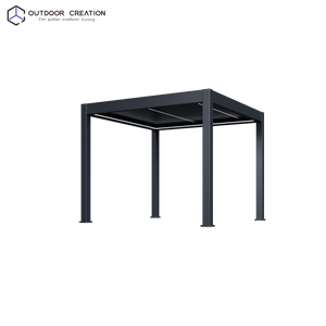 Pérgola Inteligente Ajustable <span class=keywords><strong>de</strong></span> Aluminio para Exteriores, Impermeable, <span class=keywords><strong>3x3</strong></span>, Independiente, con Pantallas Antiviento Opcionales, Persianas y Toldo para Balcón - Product Image 4