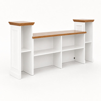 Ensemble de comptoirs de bar modulaires professionnels 3 pièces pliables avec plateau en bois de pin pour événements, mariages et location