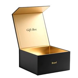 Caja de Lujo con Logotipo Personalizado, Cierre Magnético, Papel Rígido, Cartón, Caja Magnética Negra, Embalaje para Zapatos, Ropa, Embalaje de Regalo de Cartón - Product Image 1