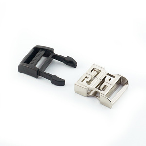 Side Release Buckle Zinc Alloy 25mm Silver For Bags Adjustable <b>Webbing</b> Hardware - Product Image 2