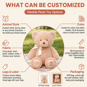 Simpatico Orsacchiotto Peluche 'Il Mio Miglior Amico' con Fiocco in Raso per Regalo di San Valentino - Product Image 2